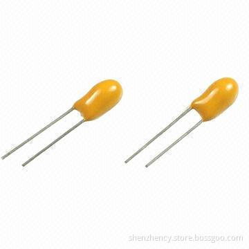 0.22uf 50V DIP Tantalum Capacitors, Resin-coated, Radial-lead, RoHS Directive-compliant